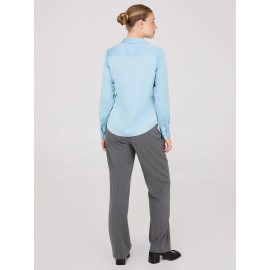 Notch Collar Button-Front Blouse