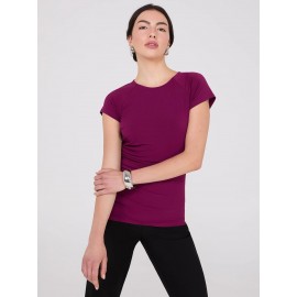 Short Raglan Sleeve Top With Side Pleats