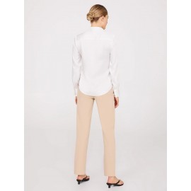 Satin Button-Front Blouse