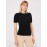 Short Puff Sleeve Boucle Neck Top