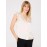 Crinkle Satin Ruffle Sleeve Button-Front Blouse