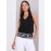 V-Neck Halter Neck Top With Hem Design