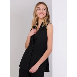Sleeveless 2-Button Blazer