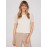 Floral Embroidered Mesh Top With Scallop Edges