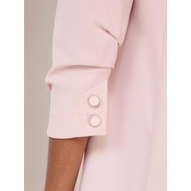 3/4 Pleated Sleeve Open Blazer