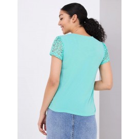 Lace Sweetheart Neckline Top