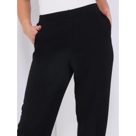Wide Leg Pull-On Trousers