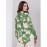 Printed Shadow Stripe Button-Front Blouse
