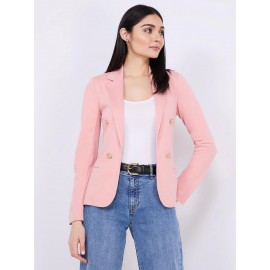 Textured Open Blazer