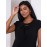 Pleated Short Sleeve Top With Metal Bar Detail