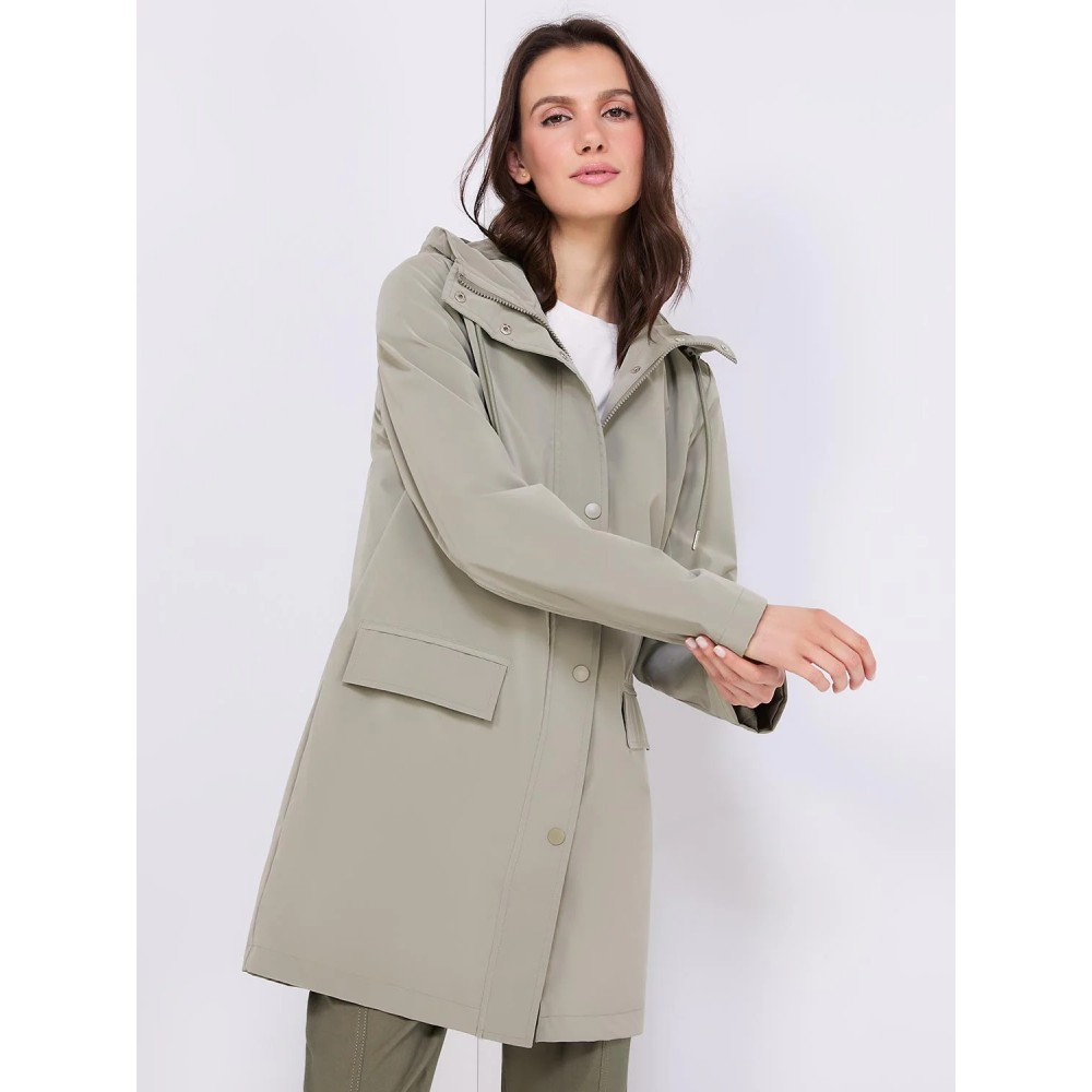 High Collar Hooded Rain Jacket