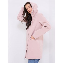 High Collar Hooded Rain Jacket