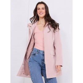High Collar Hooded Rain Jacket