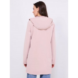 High Collar Hooded Rain Jacket