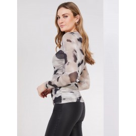 Abstract Print Mesh Top