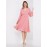 Crossover Belted Midi Dress With Pleated Skirt