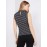Printed Textured Sleeveless Mock Neck Top