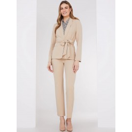 High Rise Crepe Pull-On Pants