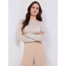Glitter Jersey Boat Neck Top