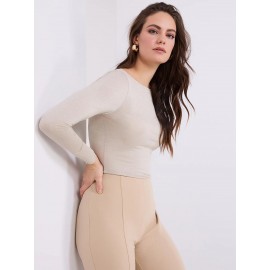 Glitter Jersey Boat Neck Top