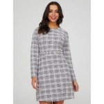Metallic Boucle Fit & Flare Mini Dress