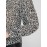 Printed Button-Front Blouse With Pleated Sleeves