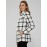 Boucle Button-Front Blazer With Mandarin Collar