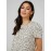 Polka Dot Textured T-Shirt With Smocked Bottom Band