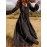 Floral Print Long Sleeves V-neck Casual Dress For Women