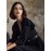 Solid V-neck Tiered 3/4 Sleeve Dress For Women