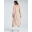 Solid Shirred Tie Front Long Sleeve Square Collar Dress