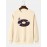 Mens Cartoon Astronaut Planet Print Crew Neck Pullover Sweatshirts