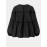 Solid Color Puff Sleeves Patchwork Casual Blouse For Women